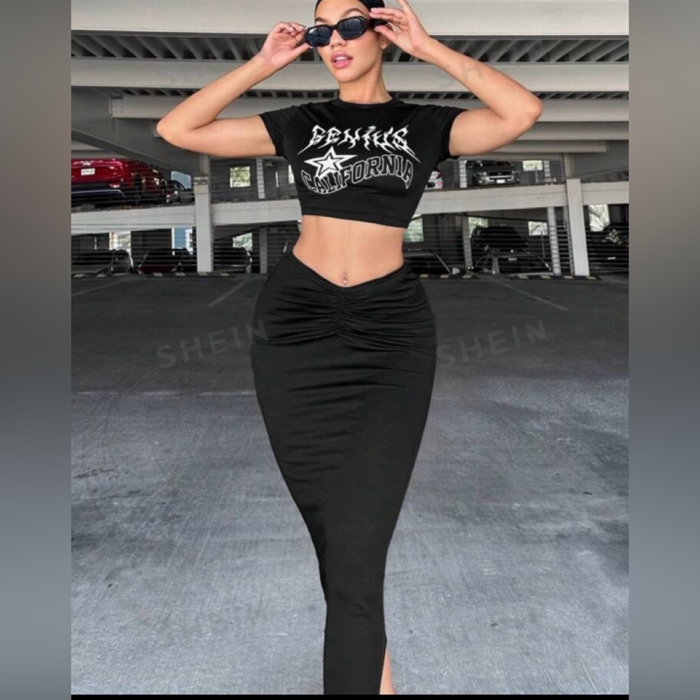 Pencil Skirt & T-shirt Set